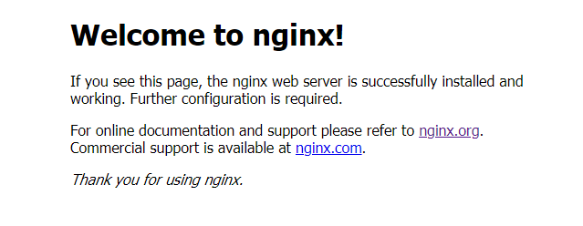 welcome to nginx